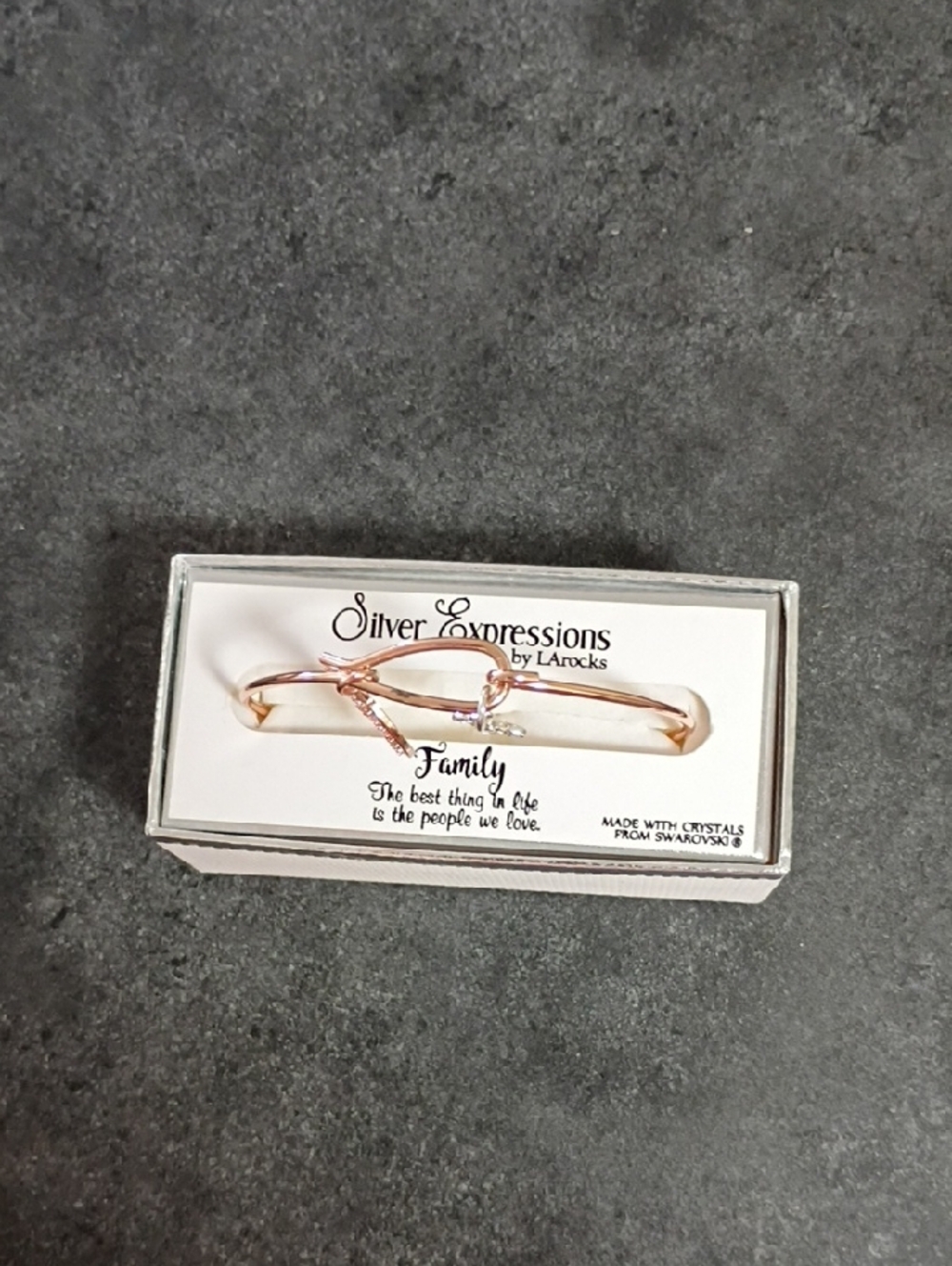 Silver Expressions By LArocks Rose Gold-toned Family Tree Bracelet